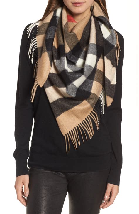 burberry cashmere scarf outlet price|Burberry check cashmere scarf sale.